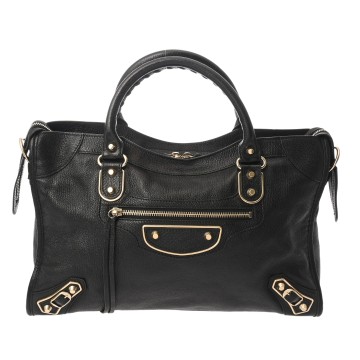 バレンシアガ ザ シティ ブラック 115748 レザー レディース バッグ 【中古】【bag】