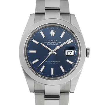 ロレックス デイトジャスト 41 126300 ブライトブルー メンズ 時計 【中古】【wristwatch】