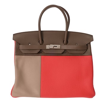 エルメス バーキン 35 カザック エトゥープ/アルジル/ローズジャイプール ヴォースイフト/トリヨンクレマンス レディース バッグ 【中古】【bag】