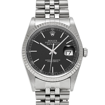 ロレックス デイトジャスト 16234 ブラック メンズ 時計 【中古】【wristwatch】