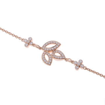 ハリー ウィンストン リリークラスター ブレスレット ミニ ゴールド BRDRSM1MLC K18ピンクゴールド PG レディース ジュエリー 【中古】【jewelry】