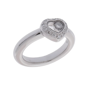 ショパール ハッピーダイヤ ハート リング シルバー K18ホワイトゴールド WG レディース ジュエリー 【中古】【jewelry】