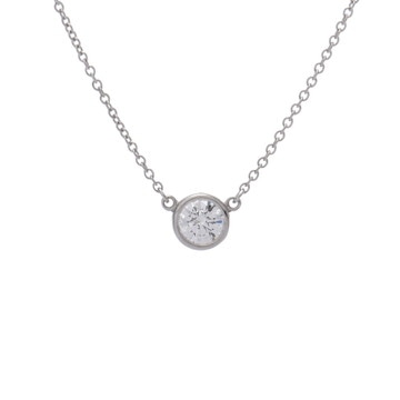 ティファニー バイザヤード ネックレス シルバー Pt950プラチナ レディース ジュエリー 【中古】【jewelry】