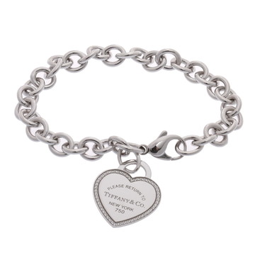 ティファニー リターントゥ ハートタグ ブレスレット シルバー K18ホワイトゴールド WG レディース ジュエリー 【中古】【jewelry】