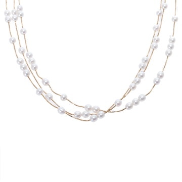 タサキ 3連パールネックレス ゴールド K18イエローゴールド YG/パール レディース ジュエリー 【中古】【jewelry】