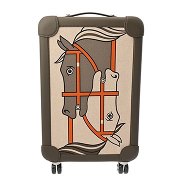 エルメス キャリーバッグ R.M.S キャビン エタン/エクリュ/トリヨンガレット/ブラック トワルミリタリー/トリヨンガレット ユニセックス バッグ 【未使用】【bag】