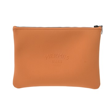 エルメス フラットポーチ PM キャラメル ナイロン/ポリウレタン ユニセックス 【中古】【bag】