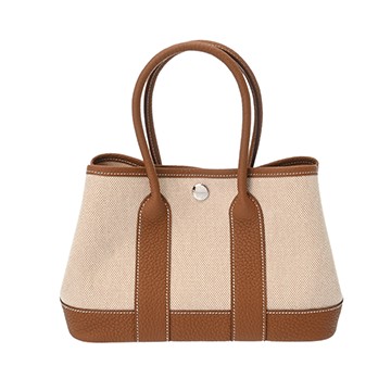 エルメス ネオガーデンパーティ 23 エクリュ/ゴールド ネゴンダ/トワルアッシュ レディース バッグ 【新品】【bag】