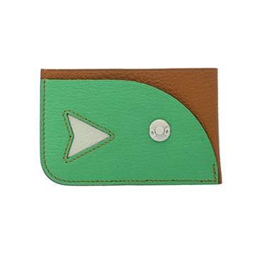 エルメス カードホルダー キャラメル/ヴェールコミック/ヴェールフィズ シェーブル ユニセックス 【未使用】【other】