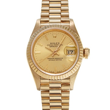 ロレックス デイトジャスト 69178 シャンパン レディース 時計 【中古】【wristwatch】