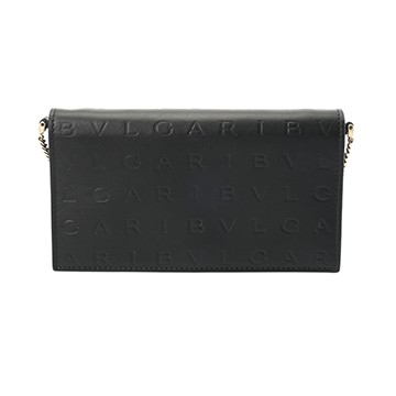 ブルガリ インフィニートゥム ブラック レザー レディース バッグ 【中古】【bag】