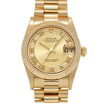 ロレックス デイトジャスト 68278 シャンパン/ダイヤモンド ユニセックス 時計 【中古】【wristwatch】