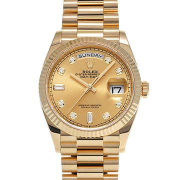 ロレックス デイデイト 36 128238A シャンパン/ダイヤモンド メンズ 時計 【中古】【wristwatch】
