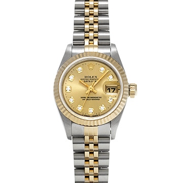 ロレックス デイトジャスト 69173G シャンパン/ダイヤモンド レディース 時計 【中古】【wristwatch】