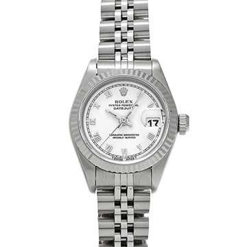 ロレックス デイトジャスト 69174 ホワイト レディース 時計 【中古】【wristwatch】