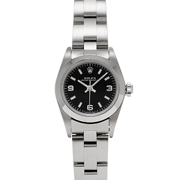 ロレックス オイスターパーペチュアル 76080 ブラック レディース 時計 【中古】【wristwatch】
