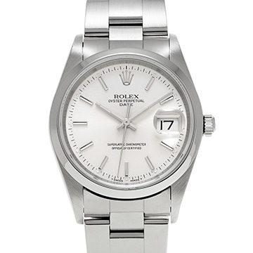 ロレックス オイスターパーペチュアル デイト 15200 シルバー メンズ 時計 【中古】【wristwatch】