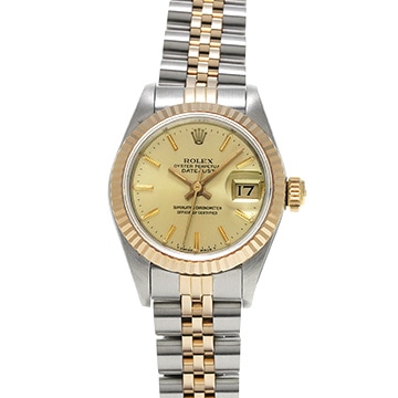 ロレックス デイトジャスト 69173 シャンパン レディース 時計 【中古】【wristwatch】