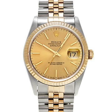 ロレックス デイトジャスト 16233 シャンパン メンズ 時計 【中古】【wristwatch】