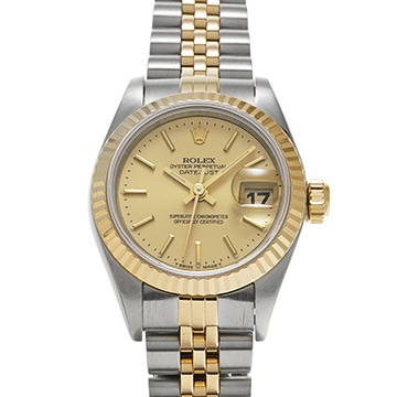 ロレックス デイトジャスト 69173 シャンパン レディース 時計 【中古】【wristwatch】