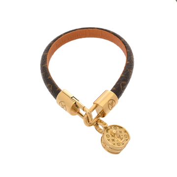 ルイ ヴィトン モノグラム ブレスレット LV トリビュート #17 ブラウン/ゴールド金具 M6442F モノグラムキャンバス レディース ジュエリー 【中古】【jewelry】