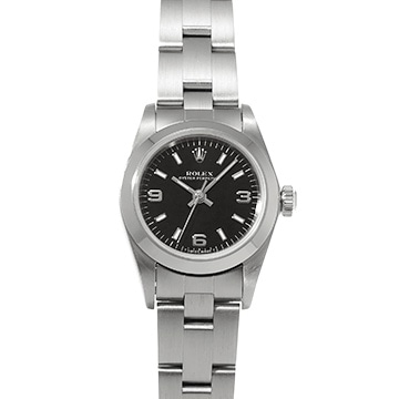ロレックス オイスターパーペチュアル 76080 ブラック レディース 時計 【中古】【wristwatch】