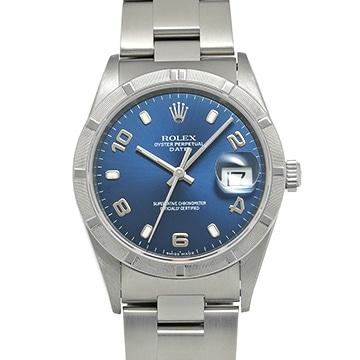 ロレックス オイスターパーペチュアル デイト 15210 ブルー メンズ 時計 【中古】【wristwatch】
