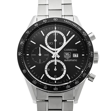 タグ ホイヤー カレラ キャリバー16 クロノグラフ CV2010.BA0794 ブラック メンズ 時計 【中古】【wristwatch】