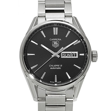 タグ ホイヤー カレラ キャリバー5 デイデイト WAR201A.BA0723 ブラック メンズ 時計 【中古】【wristwatch】
