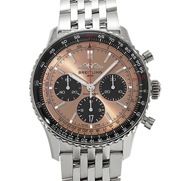 ブライトリング ナビタイマー B01 クロノ AB0138241K1A1 ピンク/ブラック メンズ 時計 【中古】【wristwatch】