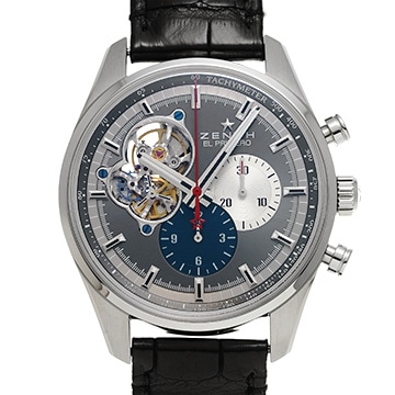 ゼニス エル・プリメロ クロノマスター 03.2040.4061/23.C496 グレー メンズ 時計 【中古】【wristwatch】