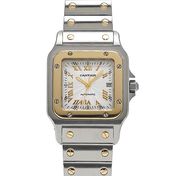 カルティエ サントス ガルベ LM W20041C4 アイボリー レディース 時計 【中古】【wristwatch】