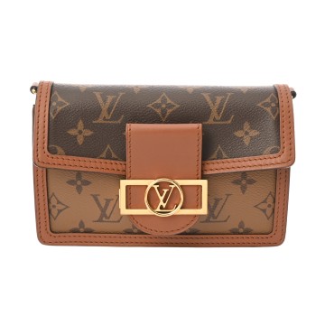 ルイ ヴィトン モノグラムリバース ポルトフォイユ ドーフィーヌ 2WAY クラッチバッグ ブラウン M68746 モノグラムキャンバス レディース バッグ 【中古】【bag】