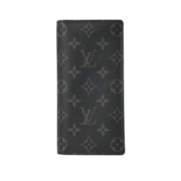 ルイ ヴィトン ダミエグラフィット ポルトフォイユ ブラザ ブラック/グレー M62665 ダミエキャンバス メンズ 財布 【中古】【purse】