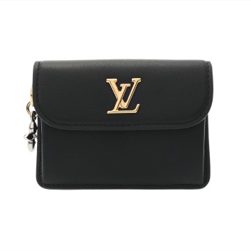 ルイ ヴィトン ポルトカルト レクト ヴェルソ LV ブルーム ブラック M14626 カーフレザー ユニセックス 【中古】【other】