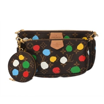 ルイ ヴィトン モノグラム ミュルティ ポシェット アクセソワール LV×YK マルチカラー M46385 モノグラムペインテッドドット ユニセックス バッグ 【中古】【bag】