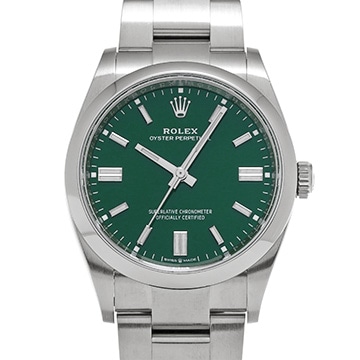 ロレックス オイスターパーペチュアル 36 126000 グリーン メンズ 時計 【中古】【wristwatch】