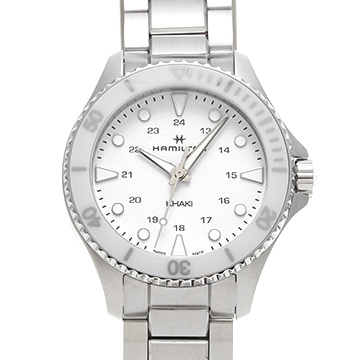 ハミルトン カーキ ネイビー スキューバ H82221110 ホワイト メンズ 時計 【中古】【wristwatch】