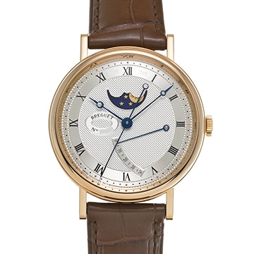 ブレゲ クラシック ムーンフェイズ 7787BR/12/9V6 シルバー メンズ 時計 【中古】【wristwatch】