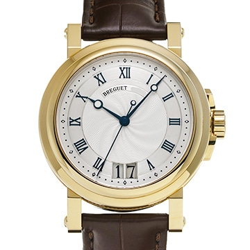 ブレゲ マリーンII ラージデイト 5817BA/12/9V8 シルバー メンズ 時計 【中古】【wristwatch】