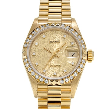 ロレックス デイトジャスト 69268G シャンパンコンピュータ/ダイヤモンド レディース 時計 【中古】【wristwatch】