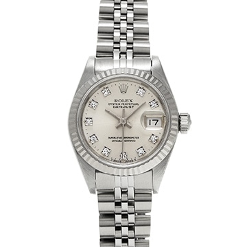 ロレックス デイトジャスト 69174G シルバー/ダイヤモンド レディース 時計 【中古】【wristwatch】
