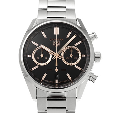 タグ ホイヤー カレラ キャリバーホイヤー02 クロノグラフ ジャパンリミテッドエディション CBN2019.BA0642 ブラック メンズ 時計 【中古】【wristwatch】