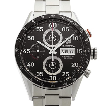 タグ ホイヤー カレラ キャリバー16 クロノグラフ デイデイト CV2A10.BA0796 ブラック メンズ 時計 【中古】【wristwatch】