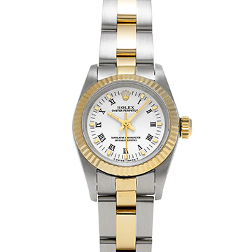 ロレックス オイスターパーペチュアル 67193 ホワイト レディース 時計 【中古】【wristwatch】