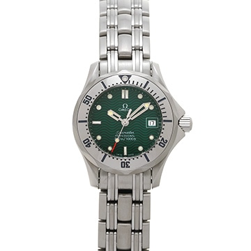 オメガ シーマスター 300 ジャック・マイヨール 1996 2584.41 グリーン レディース 時計 【中古】【wristwatch】