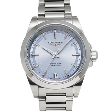 ロンジン コンクエスト 34 L3.430.4.92.6 ライトブルー ユニセックス 時計 【中古】【wristwatch】