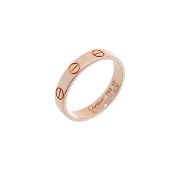 カルティエ ミニラブリング #50 ゴールド K18ピンクゴールド PG レディース ジュエリー 【中古】【jewelry】