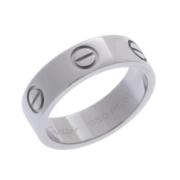 カルティエ ラブリング #51 シルバー B4041851 Pt950プラチナ レディース ジュエリー 【中古】【jewelry】
