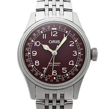 オリス ビッグクラウン ポインターデイト 01 754 7741 4068-07 8 20 22 レッド メンズ 時計 【中古】【wristwatch】